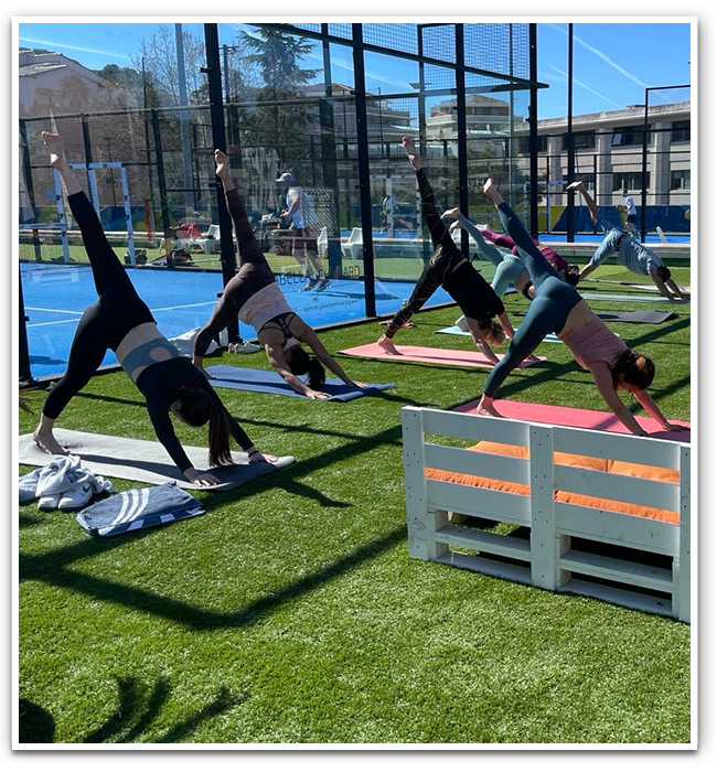 description de l'espace multi activités du Padel Riviera Mougins