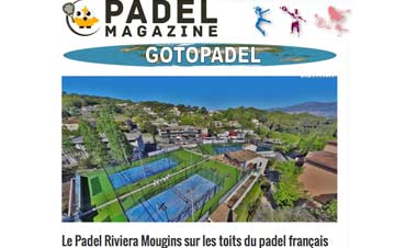  Galerie press de Padel Riviera de mougins Cannes Nice