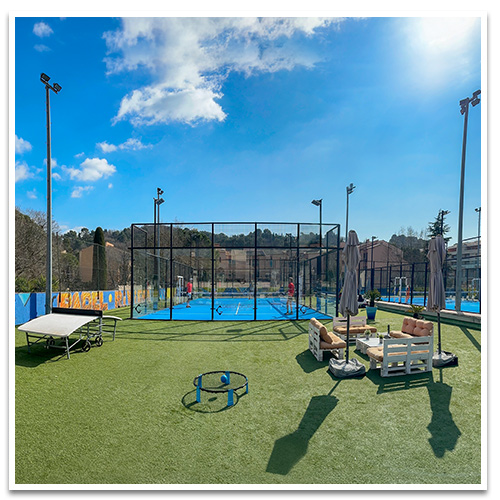 description du terrain 2 de Padel Riviera Mougins